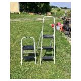 Lot of 2 Step Stools Including Easy Reach 2 Step and 3 Step Folding Step Stools