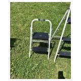 Lot of 2 Step Stools Including Easy Reach 2 Step and 3 Step Folding Step Stools