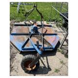 3-Point Hitch PTO Rotary Cutter Brush Hog with PTO Driveshaft approximately 64 inches wide
