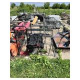 Mesh Display or Sports Equipment Rack, Metal Shelf and More