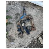 Lot of Trailer Hitch Ball Mounts Including Drop Hitch Mounts and Pintle Hook Coupler