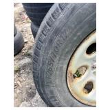 Lot of 4 Michelin LT265/70R17 Tires on White Steel Wheels