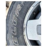 Lot of 3 Wheels and Tires Including Bridgestone Dueler H/P 235/65R on 5-Lug Alloy Wheel, Laufenn G Fit 195/60R15 on Steel Rim, and Dodge Rim
