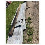 Lot of Used Corrugated Galvanized Steel Roofing Panels Longest Pieces Approximately 14