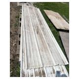 Lot of Used Corrugated Metal Roofing Panels Longest Pieces Approximately 12 Feet Long