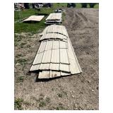 Lot of Used Corrugated Metal Roofing Panels Approximately 14 Feet Long