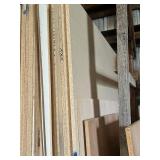 Lot of Assorted Sheet Goods and Lumber Including MDF, Particle Board, Plywood, Melamine and Solid Wood Panels (within the red outline)