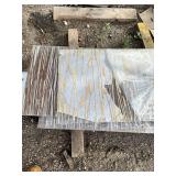 Decorative Embedded Natural Reed and Wheat Stalk Translucent Panels Approximately 20.5 inches Wide by 48 inches Long, almost 1/2" thick