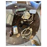 Various Power Cords and Surge Protectors with Storage Box