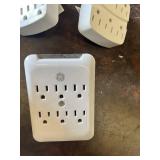 GE 6-Outlet Wall Tap Surge Protector and Lot of 3 Multi-Outlet Wall Adapter Tap Expanders with MivaLife Wi-Fi Smart Plug Add-On Kit Box