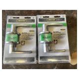 Lot of 2 Defiant Olympic Collection Hall and Closet Door Lever Sets Model 721 212 Stainless Steel Finish