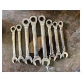 IronPro Ratcheting Combination Wrenches including 3/8, 7/16, 9/16, 5/8 inch SAE and 10mm, 11mm, 13mm, 15mm Metric Sizes