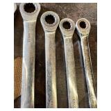IronPro Ratcheting Combination Wrenches including 3/8, 7/16, 9/16, 5/8 inch SAE and 10mm, 11mm, 13mm, 15mm Metric Sizes