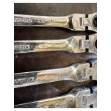 GearWrench Flex Head Ratcheting Combination Wrench Set 3/8, 7/16, 1/2, 5/8 and 1/2 SAE