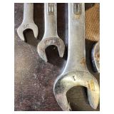 Craftsman Combination Wrenches Including 1 Inch, 15/16 Inch, 5/8 Inch, 1/2 Inch and 14MM Wrenches