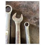 Craftsman Combination Wrenches Including 1 Inch, 15/16 Inch, 5/8 Inch, 1/2 Inch and 14MM Wrenches
