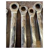MasterForge Ratcheting Combination Wrenches Including SAE Sizes 9/16, 1/2, 7/16 and Metric Sizes 13mm, 12mm, 10mm