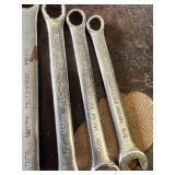 Master Mechanic and Thorsen Combination Wrenches Including 3/8, 7/16, 1/2, 9/16, 3/4, 5/8 inch and 10mm Sizes