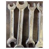 Gedore and Mixed Brand Open End Wrenchs Including Sizes 7mm through 19mm