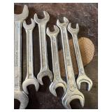 Gedore and Mixed Brand Open End Wrenchs Including Sizes 7mm through 19mm