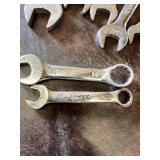Lot of Combination Wrenches Including KAL-3226, Stanley, Thorsen, Hart and Pittsburgh Brands in SAE and Metric Sizes