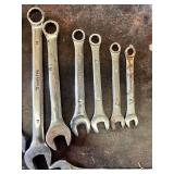 Lot of Combination Wrenches Including Easco 18mm, Allen 13mm USA, Durabuilt 10, Thorsen 10mm, Pittsburgh 7mm, and Various Metric Sizes from 7mm to 19mm