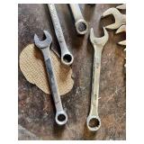 Lot of Combination Wrenches Including Easco 18mm, Allen 13mm USA, Durabuilt 10, Thorsen 10mm, Pittsburgh 7mm, and Various Metric Sizes from 7mm to 19mm