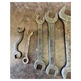 Lot of Vintage Wrenches Including Fiat Brand Open End Wrenches, Craftsman Double Open End Wrench and More