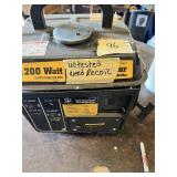 Steele Products SP-GG102 1200 Watt 2 Stroke Portable Generator - Untested Needs Recoil