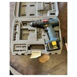 Ryobi 7.2V Cordless Drill with Case and Accessories - Untested