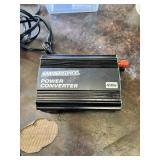 Masterforce 410W Power Converter and Deltran Battery Tender Junior Automatic Battery Charger with Accessories in Storage Bin