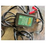 Masterforce 410W Power Converter and Deltran Battery Tender Junior Automatic Battery Charger with Accessories in Storage Bin