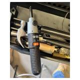 Stack-On Tool Box with Black and Decker Cordless Screwdriver, Tool Shop Soldering Gun, Hammer, Screwdrivers, Solder Wire, Eveready Flashlight and Assorted Hand Tools