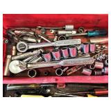 Plano 303 Toolbox with Craftsman and Stanley Hand Tools including Sockets, Ratchets, Screwdrivers and Hardware