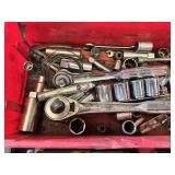 Plano 303 Toolbox with Craftsman and Stanley Hand Tools including Sockets, Ratchets, Screwdrivers and Hardware