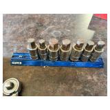Klutch Metric Hex Bit Sockets, S-K Lectrolite Vintage Socket Set with Metal Case