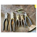Assorted Pliers Including WorkForce Lineman Pliers, Slip Joint Pliers, Needle Nose and Standard Pliers