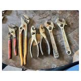 Assorted Adjusting and Grip Pliers Set Including Fuller, Diamond, and Other Brands