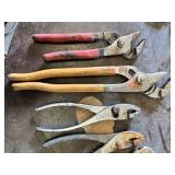 Assorted Adjusting and Grip Pliers Set Including Fuller, Diamond, and Other Brands