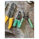 Wire strippers and cutters set including Paladin PA1176 and Eagle Electric Tools