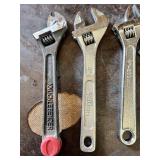 Adjustable Wrenches Including Knucklebender, Hyper Tough 8 inch, 8 inch 200mm, Ohio Forge 6 inch