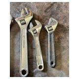 Adjustable Wrenches Including Knucklebender, Hyper Tough 8 inch, 8 inch 200mm, Ohio Forge 6 inch