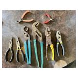 Assorted Pliers Including Stanley Needle Nose, Channellock Style Groove Joint, Slip Joint and Diagonal Cutting Pliers