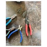 Set of Hand Tools Including Pliers, Cutters, and Snap Ring Pliers