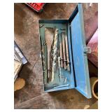 Lot of Drill Bits, Hand Brace Drill, Flexible Shaft Tool, and Screwdriver Bit Set