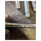 Craftsman Ratchets including 3/8 Drive Long Handle Ratchet, 1/4 Drive Ratchet, and Socket Extensions