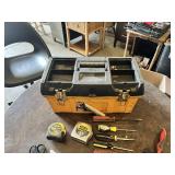 Mixed Hand Tools including Stanley Tape Measures, Screwdrivers, Pry Bar and Utility Knife