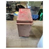Craftsman Red Tool Chest with Tools such as screwdrivers, levels, and clamps
