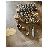 Sockets and Bit Tools including Assorted Hex Bits and Holder