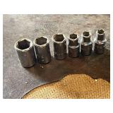 Mac 1/4" Drive Sockets Including 3/16, 7/16, 11/16, 9/16, and 1/2 Sizes